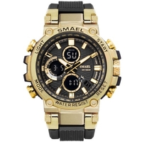 SMAEL 1803 Montre-bracelet multifonctionnelle pour hommes de sport Montre numérique à quartz élégante avec 50M étanche/lumineux/alarme/synchronisation/semaine/affichage de la date