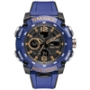 SMAEL 8039 Multifonctionnel Sport Hommes Étudiants Montre-Bracelet 50M Étanche Quart + Montre Numérique À Double Affichage Avec Lumineux/Alarme/Chronomètre/Semaine/Date