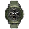 SMAEL 8039 Multifonctionnel Sport Hommes Étudiants Montre-Bracelet 50M Étanche Quart + Montre Numérique À Double Affichage Avec Lumineux/Alarme/Chronomètre/Semaine/Date
