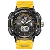 SMAEL 8045 Montre-bracelet multifonctionnelle pour hommes de sport 50M étanche à quartz + montre électronique numérique avec affichage lumineux/alarme/chronomètre/semaine/Date