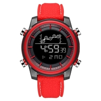SMAEL SL-1556 Montre unisexe multifonction élégante et simple montre électronique numérique pour hommes femmes 50M montre-bracelet de sport de plein air étanche avec alarme/semaine/date/chronographe/affichage à lumière froide