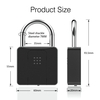 Smart BT Cadenas Empreinte Digitale APP Clé Mécanique Déverrouillage USB Rechargeable Empreinte Digitale Serrure 15 Empreintes Digitales IP65 Étanche Extérieure Antivol Sécurité Cadenas pour Porte Bagages Armoire