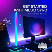 Smart RGB Desktop Pickup Ambiance Lampe Musique Rythme Light Bar Support APP Contrôle pour Salon Chambre Fête (2 PCS)
