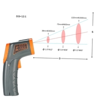 SMART SENSOR -32～380℃ 12:1 Thermomètre infrarouge numérique portable sans contact