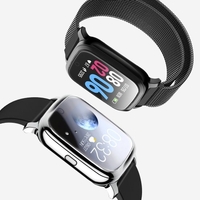 Smart Sport Band Front Poignet Thermomètre Fitness Tracker Bracelet Montre Intelligente Moniteur de Fréquence Cardiaque Bracelet Couleur Écran Étanche Rappel D
