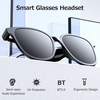 Smart Wireless BT5.0 Casque Musique Lunettes Vélo De Plein Air Sport Casque Nylon Lentille Stable Appairage Haut-Parleur Intégré Rouge