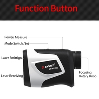 SNDWAY 3 ~ 1000M télémètre laser haute précision grossissement 6X télescope de golf numérique extérieur règle laser télémètre de golf portable avec compensation de trajectoire de golf drapeau fonction de verrouillage de pôle