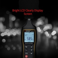 SNDWAY Sonomètre numérique LCD Sonomètre numérique Sonomètre Sonomètre 30-130dB Instrument de mesure du volume de bruit Surveillance de décibels Testeur avec pondération de fréquence A et C pour le test de niveau sonore