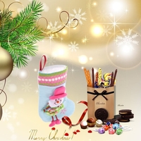 Snowman Mignon / Santa Claus / renne de Noël de sucrerie sac cadeau Présent Stocking Sock Arbre de Noël ornement pendentif Supply Décoration de Noël