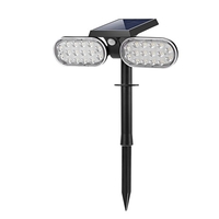 Solaire Double Heads Light Lampe de paysage à LED étanche pour l