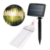 Solaire météore lampe décorative chaîne jardin extérieur cour décoration 360 LED 10 tubes lumières de noël étanches
