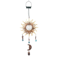 Solaire Sun Moon Star Element Wind Chime Suspension Lampe Suspension IP44