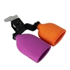 Sonnaille bicolore pour batterie Instruments à percussion taille miium double et taille moyenne