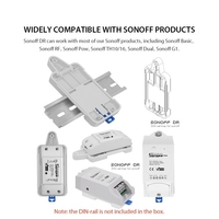 Sonoff DIN Rail Plateau Support Monté Réglable Titulaire Cas Pour Wifi Télécommande Commutateur Sonoff De Base RF Pow TH10 TH16 Dual Smart Switch