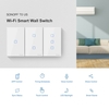 SONOFF T0US1C-TX Interrupteur mural intelligent avec 1 groupe de touches WiFi / APP / Contrôleur tactile Minuterie pour panneau tactile américain standard compatible avec Google Home / Nest & Alexa