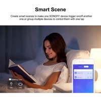 SONOFF T2EU2C-TX Interrupteur mural intelligent WiFi 2 gangs 433Mhz Télécommande RF APP / Minuterie de contrôle tactile Commutateur intelligent de panneau standard UE Compatible avec Google Home / Nest & Alexa