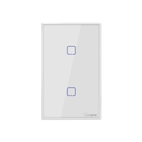 SONOFF T2US2C-TX Interrupteur mural intelligent WiFi 2 gangs