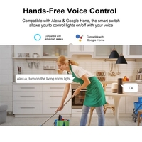 SONOFF T3UK3C-TX 3 Gang Smart WiFi Commutateur mural 433Mhz Télécommande RF APP / Touch Control Minuterie UK Panneau Smart Switch Compatible avec Google Home / Nest & Alexa