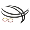 Sourcil de roue de voiture de fibre de carbone de 4PCS
