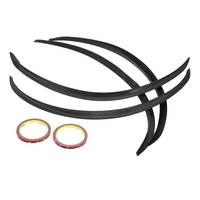 Sourcil de roue de voiture de fibre de carbone de 4PCS