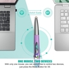 Souris à stylo optique sans fil 2.4G + BT3.0 + 5.0 à trois modes 800/1200 / 1600DPI Souris à stylo de poche rechargeable pour PC ordinateur portable vert
