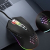 Souris avec port de chargement USB Conception ergonomique Optiacal RGB Illuminated Mouse 4 niveaux DPI avec molette de défilement 2 boutons de pouce pour ordinateurs portables E-sports Portable