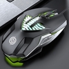 Souris avec port de chargement USB Conception ergonomique optique 7 couleurs changeantes Souris éclairée 4 niveaux DPI Base en métal Deisgn pour ordinateurs portables E-sports Portable