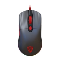 Souris de jeu filaire Motospeed V400 Souris rétroéclairée RVB Souris e-sport avec 6 niveaux de DPI réglables Boutons programmables Noir
