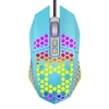 Souris de jeu filaire RVB rétroéclairée 8000 DPI 7 boutons programmables 6 niveaux de DPI réglables Bouton retour au bureau,  rose