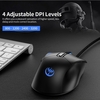 Souris de jeu filaire Souris ergonomique 3200DPI 4 niveaux de DPI réglables 7 boutons programmables Lumière respiratoire 6 couleurs noir