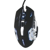 Souris de jeu filaire Souris optique 3600 DPI Souris ergonomique 4 niveaux de DPI réglables / 6 boutons / 7 couleurs de respiration noir
