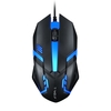Souris de jeu filaire T-WOLF V1 3 boutons 7 rétro-éclairage coloré 1200 DPI souris de bureau poids intégrés pour ordinateur portable / PC