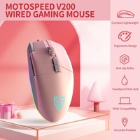 Souris de jeu filaire USB Motospeed V200 souris de jeu optique souris ergonomique avec 8 DPI réglables compatibilité large bleu