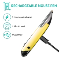 Souris de stylo optique 2, 4 GHz mains gauche et droite Rechargeable sans fil stylo de poche optique souris sans fil double touches droites violet