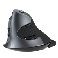 Souris Delux 2.4G sans fil ergonomique Vertical Optical Mouse Computer réglables 1600 DPI 5D boutons avec amovible Palm Rest