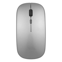 Souris mince ergonomique sans fil 2.4G BT 5.0 moins de bruit 3 niveaux de DPI réglables Souris rechargeable pour ordinateur portable,  ordinateur,  noir