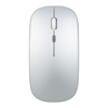 Souris mince ergonomique sans fil 2.4G BT 5.0 moins de bruit 3 niveaux de DPI réglables Souris rechargeable pour ordinateur portable,  ordinateur,  noir
