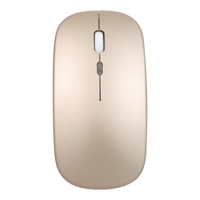 Souris mince ergonomique sans fil 2.4G moins de bruit 4 boutons 3 niveaux de DPI réglables Souris rechargeable pour ordinateur portable,  noir
