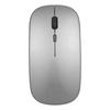 Souris mince ergonomique sans fil 2.4G moins de bruit 4 boutons 3 niveaux de DPI réglables Souris rechargeable pour ordinateur portable,  noir