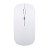 Souris mince ergonomique sans fil 2.4G moins de bruit 4 boutons 3 niveaux de DPI réglables Souris rechargeable pour ordinateur portable,  noir