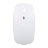 Souris mince ergonomique sans fil 2.4G moins de bruit 4 boutons 3 niveaux de DPI réglables Souris rechargeable pour ordinateur portable,  noir