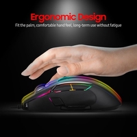 Souris MOTOSPEED V90 souris de jeu filaire USB souris de jeu RGB souris ergonomique avec 8 DPI réglables pour ordinateur de bureau ordinateur portable