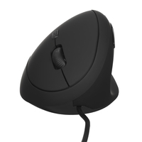Souris optique filaire Souris verticale Souris de bureau filaire USB 6 touches Souris ergonomiques avec 3 DPI réglables pour ordinateur portable PC Noir
