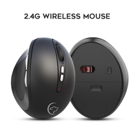 Souris optique sans fil YWYT G836 2.4G Souris verticales ergonomiques avec 3 DPI réglables Plug and Play pour ordinateur portable PC Noir