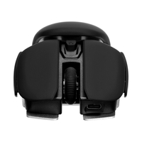 Souris sans fil 2.4G Souris de bureau ergonomique Distance de transmission 10 m DPI réglable à 3 niveaux Plug and Play pour ordinateur portable PC Noir