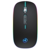 Souris sans fil HXSJ 2.4G souris de bureau muet 3 DPI réglable intégré 500mAh batterie au lithium Rechargeable souris ergonomiques pour ordinateur portable PC