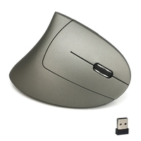 Souris sans fil HXSJ souris verticale ergonomique Rechargeable 3 DPI en option Souris 2400 DPI réglable avec câble de chargement USB pour ordinateur portable PC Mac Ordinateur