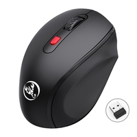 Souris sans fil HXSJ T67 2.4G souris de jeu de bureau 6 touches souris ergonomiques avec DPI réglable à 3 niveaux pour ordinateur portable PC