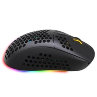 Souris sans fil HXSJ T90 à trois modes BT 3.0 + 5.0 + 2.4G souris de chargement sans fil éclairage RVB avec DPI réglable noir
