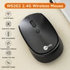 Souris sans fil Lenovo Lecoo WS202 2, 4 GHz souris de bureau ergonomique légère 3 DPI réglables large compatibilité noir